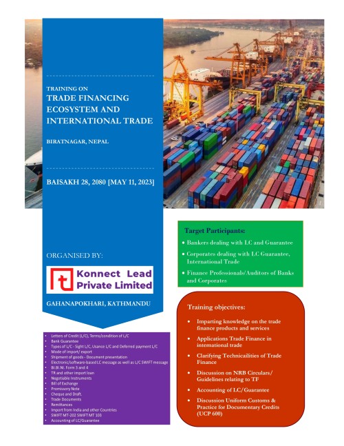 TRAINING ON INTERNATIONAL TRADE AND TRADE FINANCING ECOSYSTEM